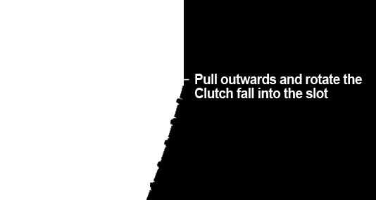 (Picture 5) Picture 5 (d) Pull outwards and rotate the Clutch fall into the slot, a click sound is the proof of wheelchair back to the power mode.