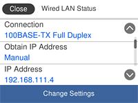 Bağlantı 3. Ekrana yukarı doğru hızlı kaydırın ve sonra bağlantı durumunun ve IP adresinin doğru olduğundan emin olun. Proxy Sunucusunu Ayarlama Proxy sunucusu panelde ayarlanamaz.
