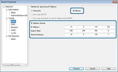 Ek Her Cihaza IP Adresi Atama Tarayıcıya EpsonNet Config'i kullanarak bir IP adresi atayın. 1. Tarayıcıyı açın. 2. Bir Ethernet kablosu kullanarak tarayıcıyı ağa bağlayın. 3.