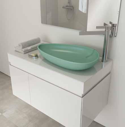 lavabo 90cm Seramik: Mat Somon 032 1115 - Etna vanity basin 90cm Ceramic: Matte Salmon 032