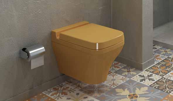 vaso da terra a parete 1075 - Etna lavabo monoblocco Seramik: Parlak Mandalina Sarısı 021 Ceramic: Glossy
