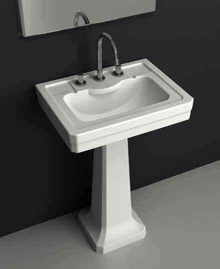 1041+1042 Verona lavabo 60cm + kolon ayak Seramik: