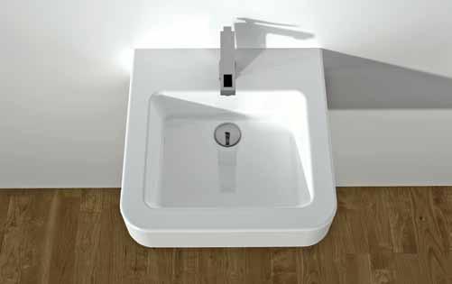 001  1122 - Scala lavabo 50 cm Ceramica: Bianco Lucido