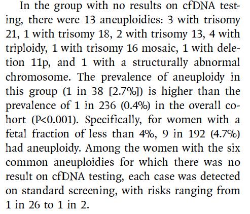 Sonuç veremeyen cfdna testi Norton M et al.