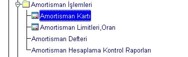 - Örneğimizde sadece 99100 sicil nolu taşınır sorgulanmıştır. - Amortisman kartına sadece onaylı kayıtlara ilişkin bilgiler yansır.