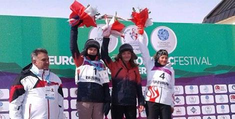 Gündem İlk madalyamızı Aydan ile kazandık 2017 Avrupa Gençlik Olimpik Kış Festivali (EYOF) Snowboard Paralel Büyük Slalom yarışında, Türkiye Aydan Karakulak la organizasyon