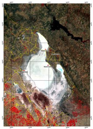 bildiride Tuz Gölü nün bu yüksek önem taşıyan ölçütleri sağladığı, uydu görüntülerinden ve arazide yapılan yersel ölçümlerden yararlanılarak gösterilmektedir. 2.