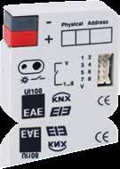 UI108 EAE KNX-EVRENSEL ARABİRİM 6 Farklı Çalışma Modu Genel Özellikler ETS3/ETS4/ETS5 ile ayarlanabilen 8 adet fonksiyonel giriş kanalı Renkli bağlantı kabloları ile kolay bağlantı Sıva altı anahtar