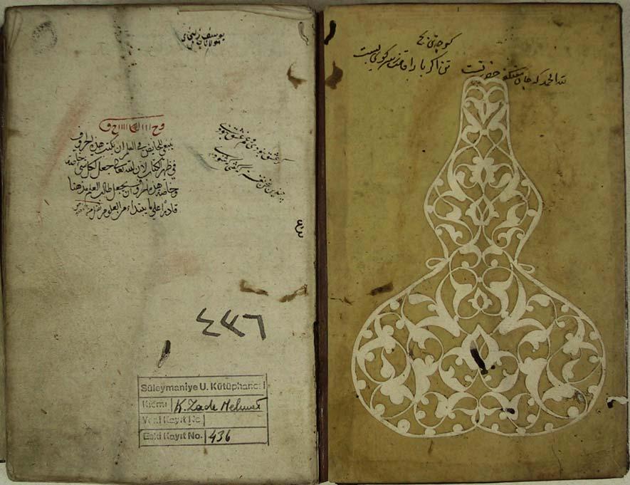 78 Fotoğraf 42 Kadızade Mehmed-436 Yazma Eser İçinde Bulunan Simetrik Oyma.