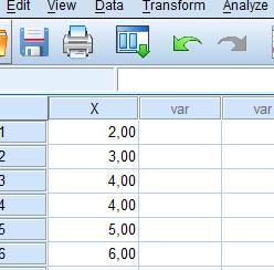 *Veriler SPSS e aşağıdaki gibi girilir.