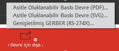 Kayıt ve Çıktı İşlemleri Dışa Aktarma Devre kartımızın son şeklini aldırdıktan sonra son olarak tüm kontrolleri yapıp "Export for PCB"