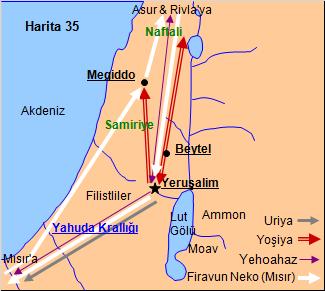 136 Amon un oğlu Yoşiya 8 yaşındayken Yahuda kralı olur ve ülkeyi 31 yıl yönetir. Rab bin gözünde doğru olanı yaptı ve Kral Davut un bütün yollarını izledi.