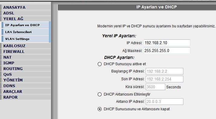 olarak kullanılabilir veya ortamda bir kablolu, bir kablosuz modem var ise kablosuz modem Erişim Noktası(AP) olarak kullanılabilir.