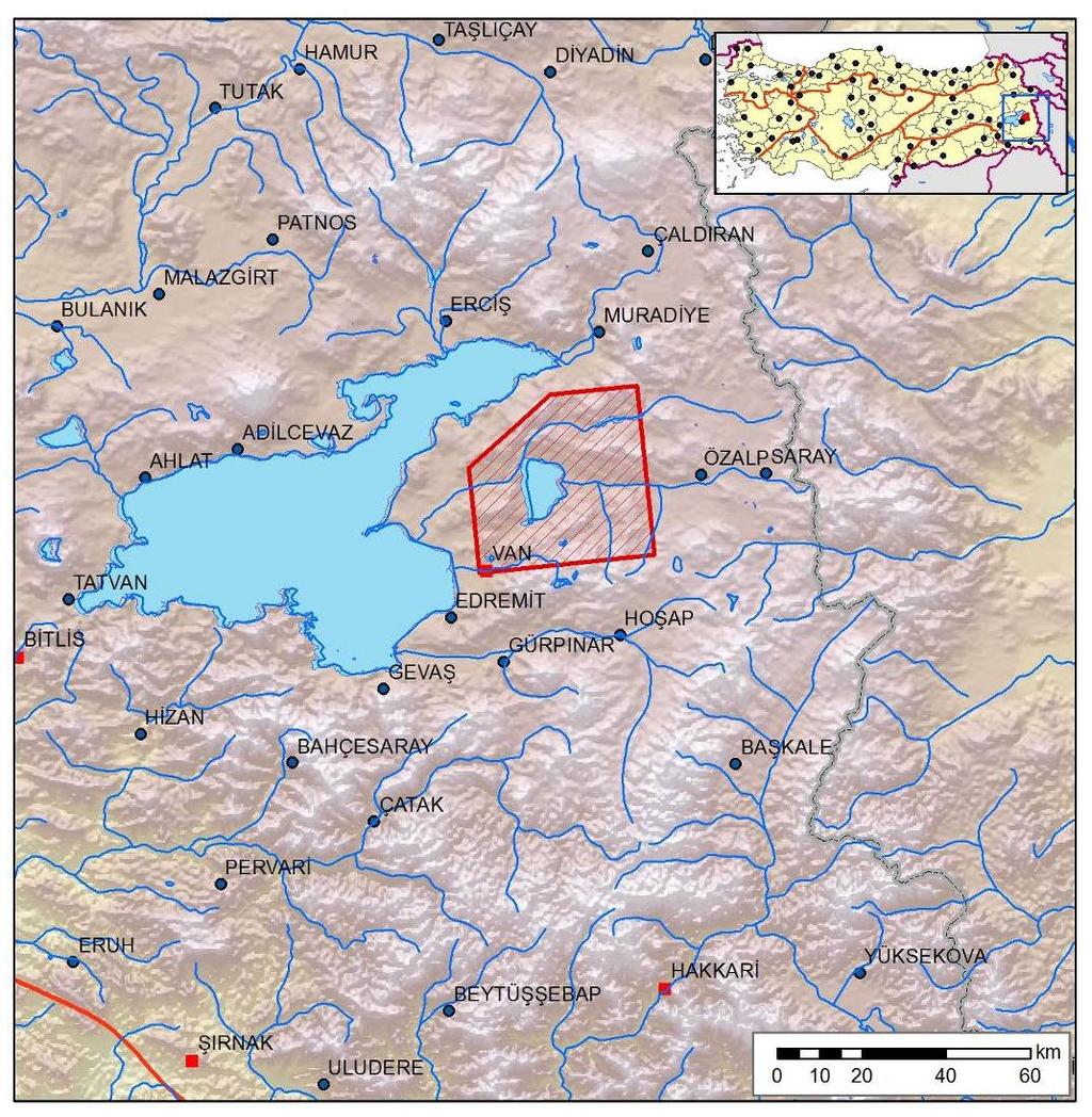 1. GİRİŞ (INTRODUCTION) Bu çalışmada Doğu Anadolu Bölgesi nde, Van Gölü havzasının doğusunda yer alan Erçek Gölü ve yakın çevresinin jeomorfolojik özellikleri ortaya konulmaktadır (Şekil 1).