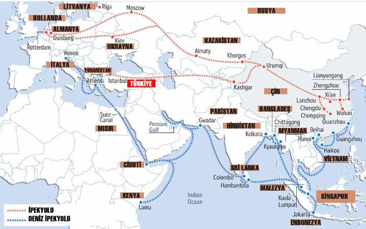 28 dosya Kuşak ve Yol Uluslararası İşbirliği Forumu Gerçekleşti Tarihi İpek Yolu canlanıyor, Türkiye Orta Koridor ile projede yer alıyor Cumhurbaşkanı Recep Tayyip Erdoğan ile birlikte 29 ülke