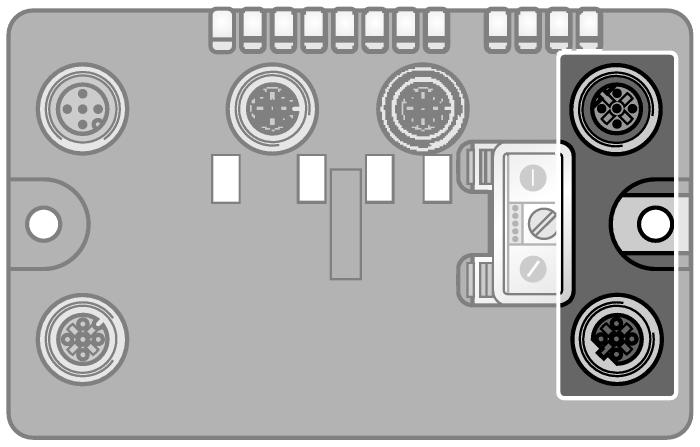 Ethernet Fieldbus kablosu (örnek): RSSD RSSD 441-2M Tanıtım numarası U-02482 veya RSSD-RSSD-441-2M/S2174 Tanıtım