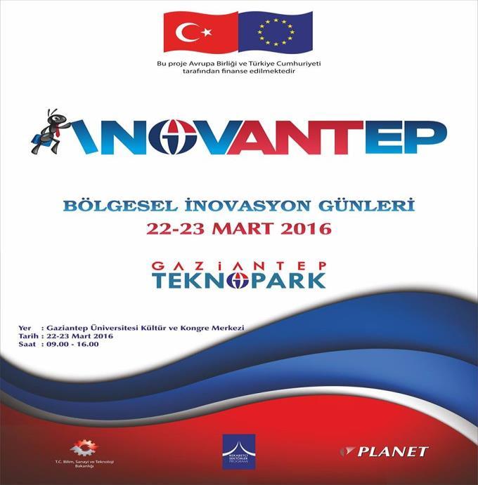 Bölgesel inovasyon günleri 22-23 Mart 2016 GAÜN Kültür ve Kongre