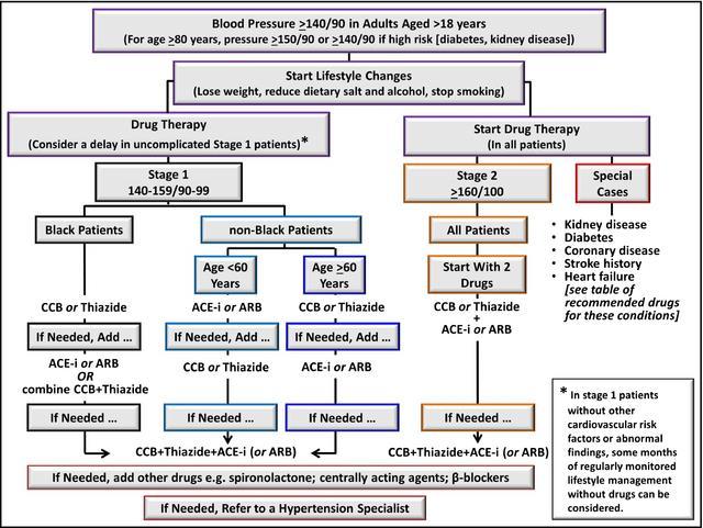 HIV İnfekte Hastalarda Hipertansiyon Tedavisi, HIV infekte olmayanlar gibidir Clinical Practice Guidelines for the Management of