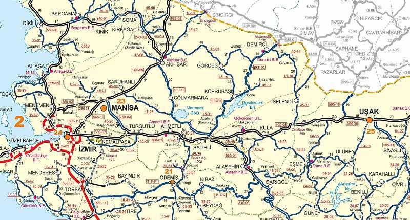 5. PLANLAMA ALANININ ULAŞIM AĞINDAKİ YERİ Demirci ve Yakın Çevresi Ulaşım Ağı Demirci ilçesi Manisa il merkezine 158 km. ve İzmir il merkezine yaklaşık 197 km. uzaklıkta bulunur.