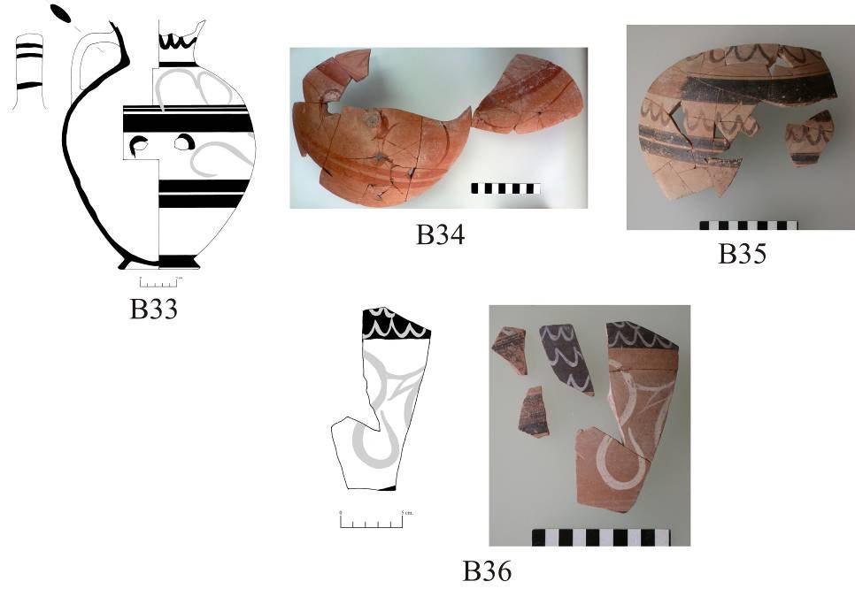 B30: AKRO96, TN:038, R alanı, taban II, yük: 27.5cm, ağız çapı: 13.3cm, hamur: pinkish gray-light red (5 YR 6/2)-2.5 YR 6/8) az kum ve mika, astar: pink (5 YR 7/4), firnis: weak red-light red (2.