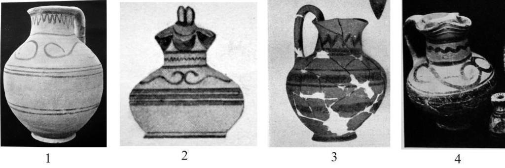 1 no lu örnek Samos 22 ve özellikle Miletos 1 no lu örneklerle benzer form ve bezeme özelliklerine sahiptir. Miletos örneği ile aynı bezeme şemasına sahiptir.
