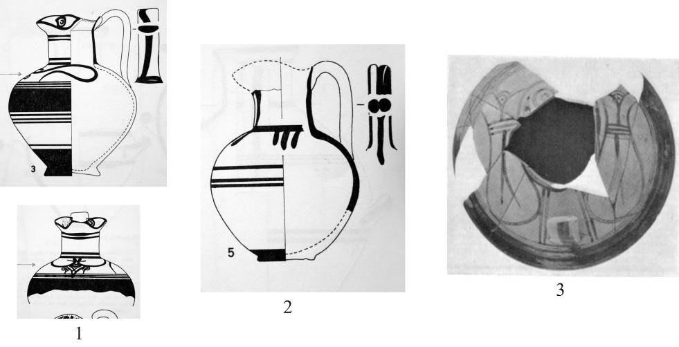 ilgilendirir: 1, 3 ve 4 no lu örneklerde stilize bitkisel motiflerin aplike edildiği S ler yer alır. Khalkidiki: (Fig.70) Fig.