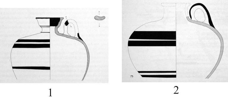Burada ele alınan vazoların tamamı aryballoslar gibi küçük boyutludur, 3 no lu örnek 6. yüzyılın başına diğer örnekler 7. yüzyıla aittir.