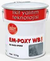 Em-Poxy WB 7500 Su Bazlı Epoksi Astar ve Kaplama Bayındırlık Bakanlığı Poz No: 04.506/D1 Yüzey Hazırlığı yapılacak yüzey vakumlu süpürge ile toz, pas, yağ, kir gibi maddelerden arındırılır.