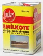 donatıyla birlikte kullanılır. Emilkote, Emülzer Bitümlü Pah Bandı ve her marka bitümlü membran uygulamasından önce astar olarak kullanılır.