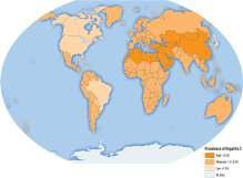 Prevalans Tüm dünyada prevalans %3 130 160 milyon kişi enfekte