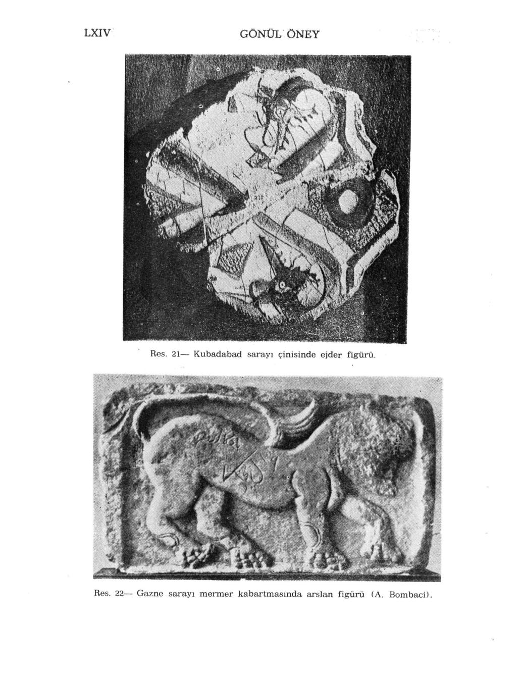 LXIV GONÛL ÔNEY Res. 21 Kubadabad sarayi çinisinde ejder figûrû.