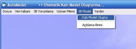 197 10.2.5. 3B model menüsü 3B model menüsü, ön katılardan katı model oluşturma işleminin gerçekleştirildiği menüdür (Şekil 10.24).