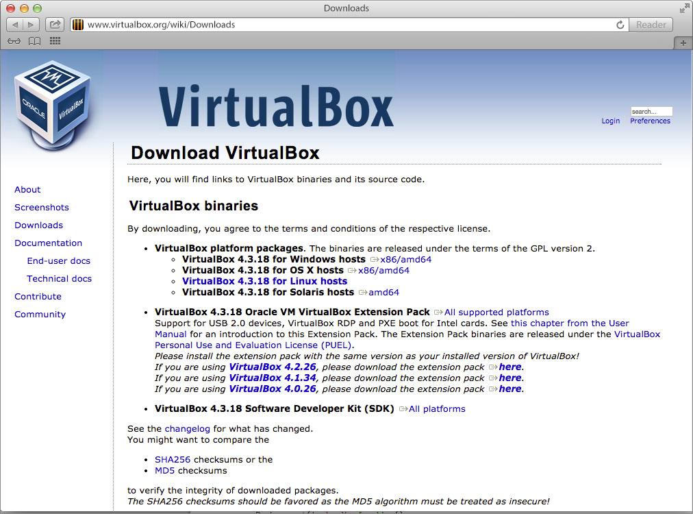 Bölüm 2 - Gerekli Yazılım ve Bileşenler 7 Virtualbox Yükleme Sayfası www.virtualbox.
