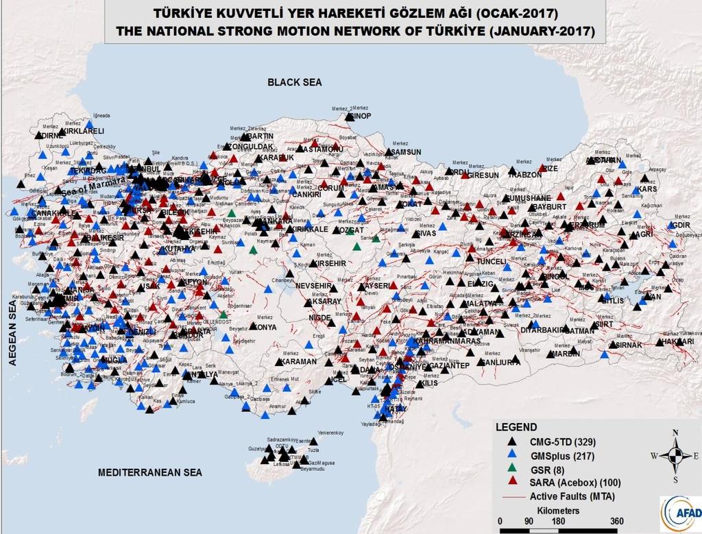 Merkezi Sismik Ağa Bağlanma ve Yerel Sismik Aktivite İzlenmesi Projesi Başbakanlık Afet ve Acil Durum Yönetimi Başkanlığınca işletilen Ulusal Sismik Ağa bölgesel bazda bağlanılarak