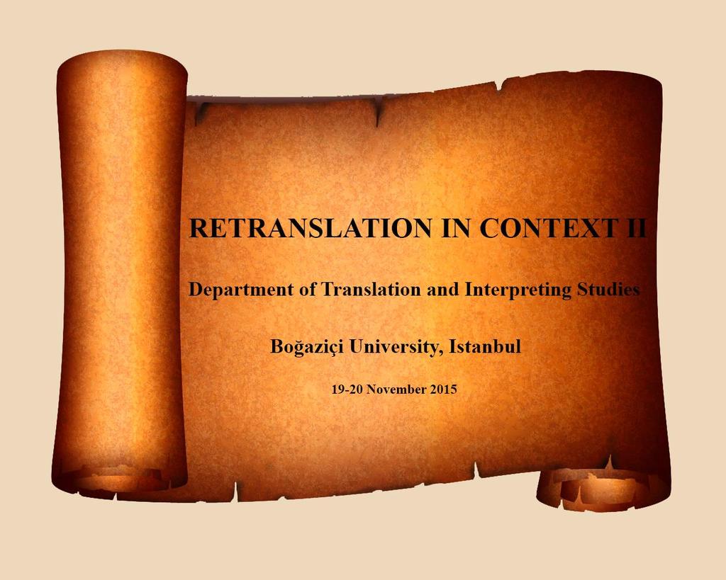 Konferanslar/Akademik Toplantılar Retranslation in