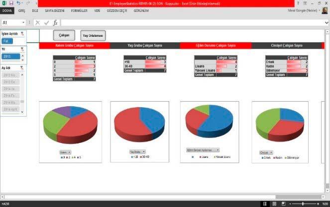 Analizleri Çalışanlarınızın kıdem yılı, cinsiyet dağılımı, yaş seviyeleri, eğitim seviyeleri bazında analizlerini  Borç ve Alacak Analizleri Perakende müşteri,