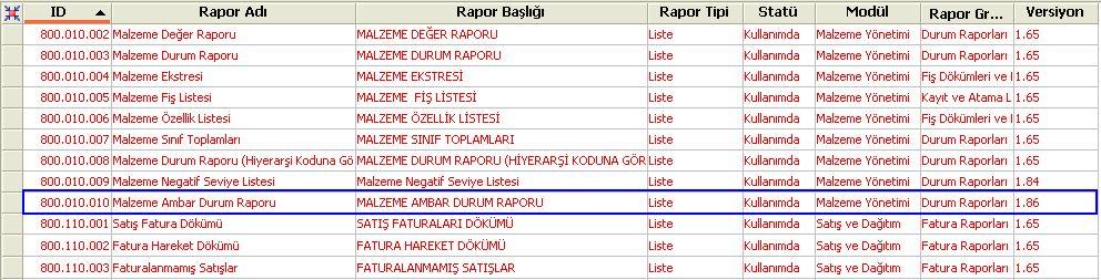 çalışmama bittiğinde malzeme Üretici kodu