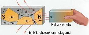 Pusula iğnesinin gerçekte kalıcı mıknatıstan yapılmış olduğunu hatırlayınız.