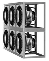 EVO Modüler Klima santrallerinde kullanılan tüm EC Motorlu Plug Fanlar çok yüksek verimleri ile Avrupa Birliği Enerji Normuna (ERP) uygundur ve birçok kontrol sistemine göre (Sabit Hava Debisi CAV,
