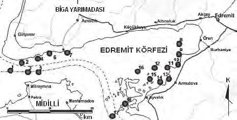 Meriç ve dið. diðerlerinden farklý olduðu gibi, bölgesel olarak da bir ayrýcalýk sunmaktadýr. Belli noktalardaki Leaevipeneroplis karreri (Wiesner), Peneroplis pertusus (Forskal), P.