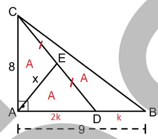 k Alanları oranı da benzerlik oranının karesidir. A(CED) 3 54 9 A(AEF) A(AEF) 4 4. 54 A(AEF) 9 Doğru Cevap : B şıkkı 6 4.6 4 buluruz. Eşit alanların her birine A diyelim.