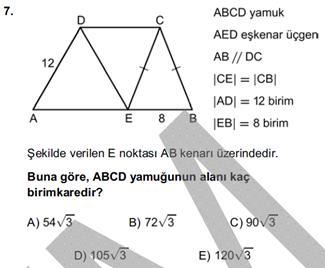 B açısı da C açısı ile bütünler açı olduğundan; m(b) 180 6x tir. Üç eş parçaya bölündüğünden, her bir parça 60 x tir.