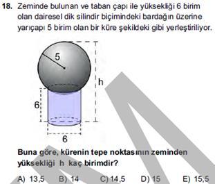 LYS 016 GEOMETRİ ÇÖZÜMLERİ Yüzey Alanı.