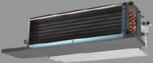fwb Gizli Tavan Tipi Ünite fwb04at FWEC1,2,3AA Tüm boyutlarda ünite yüksekliği yalnızca 240mm'dir 3, 4 veya 6 sıralı soğutma bataryası Drenaj tavası, aşağıdaki parçalardan yoğuşma suyunu