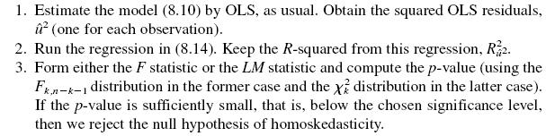 LM istatistiği ise şuna eşittir: Ho doğru iken, LM istatistiği, asimtotik olarak dağılmıştır.