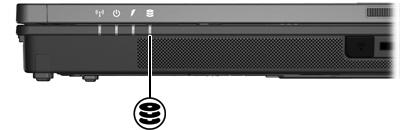 2 Sürücü ışığı Birincil sabit disk sürücüsüne veya optik disk sürücüsüne erişildiğinde sürücü ışığı yanıp söner.
