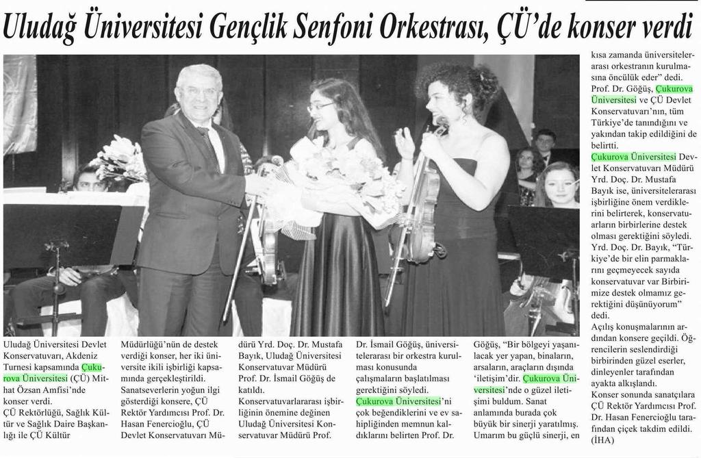 ULUDAG ÜNIVERSITESI GENÇLIK SENFONI ORKESTRASI, ÇÜ DE KONSER V.