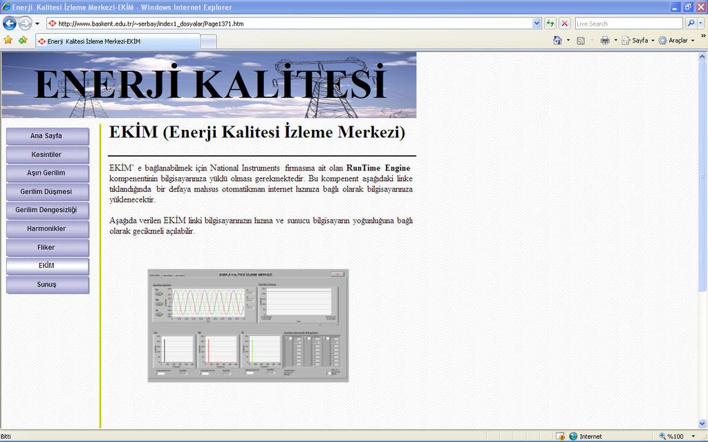 istemci bilgisayar ekran görüntüsü Şekil 4.17 de verilmiştir.