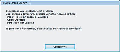 Extended Settings (Genişletilmiş Ayarlar) penceresinde, Enable EPSON Status Monitor 3 (EPSON Status Monitor 3'ü Etkinleştir) onay kutusunu işaretleyin.