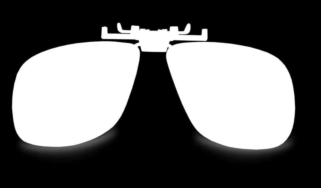 Clip EN 166 / EN 169 Ağırlık: 40 gr. Gözlüklere takmak için menteşeli metalik ek.